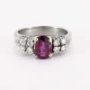 Bague rubis, diamants