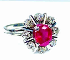 Bague Rubis Diamants