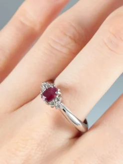 Bague Rubis Diamants