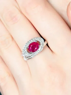 Bague Rubis Diamants