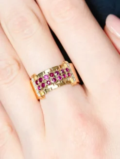 Bague Rubis Diamants