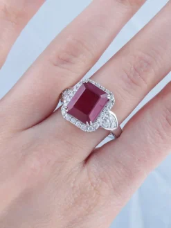 Bague Rubis Diamants