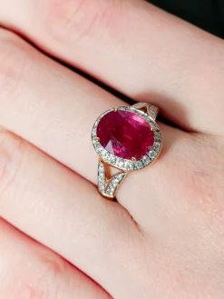 Bague Rubis Diamants