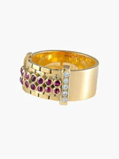 Bague Rubis Diamants