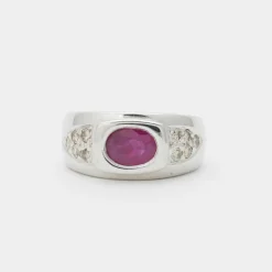 Bague rubis diamants