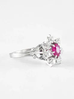 Bague Rubis Diamants