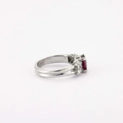 Bague rubis, diamants