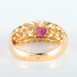 Bague Rubis Diamants