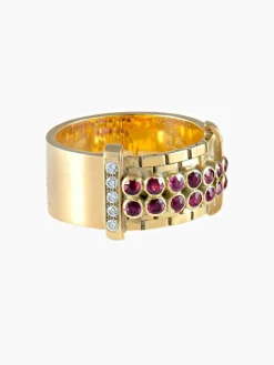 Bague Rubis Diamants