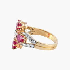 Bague Rubis Diamants