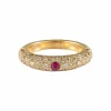 Bague Rubis Diamants champagne