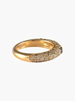 Bague Rubis Diamants champagne