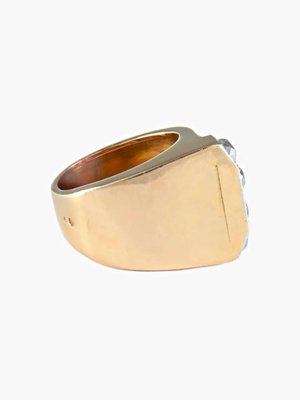 Bague rubis diamants or jaune