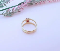 Bague Rubis en solitaire Or Jaune