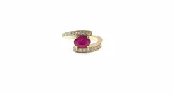 Bague rubis et diamant