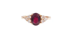 Bague rubis et diamant