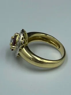 Bague rubis et diamant