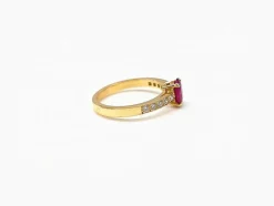 Bague rubis et diamant