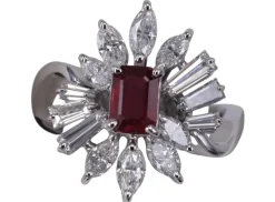bague rubis et diamant fantaisie