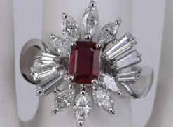 bague rubis et diamant fantaisie