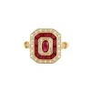 Bague rubis et diamant or jaune