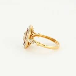 Bague rubis et diamant or jaune