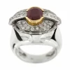 Bague rubis et diamants