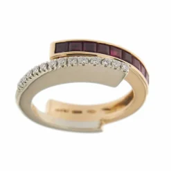 Bague rubis et diamants