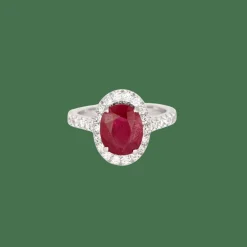 Bague rubis et diamants