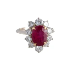 Bague rubis et diamants