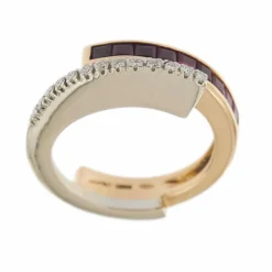 Bague rubis et diamants