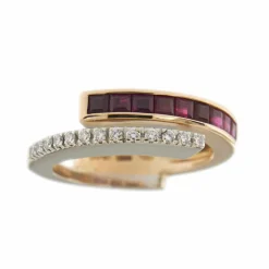Bague rubis et diamants
