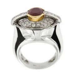 Bague rubis et diamants