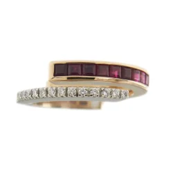 Bague rubis et diamants