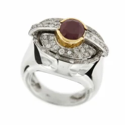 Bague rubis et diamants