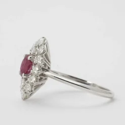 Bague rubis et diamants