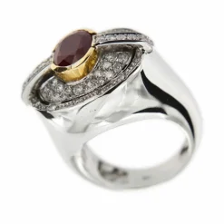 Bague rubis et diamants