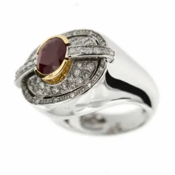 Bague rubis et diamants