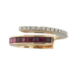 Bague rubis et diamants
