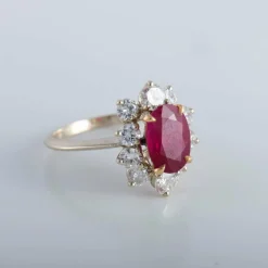 Bague rubis et diamants