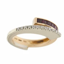 Bague rubis et diamants