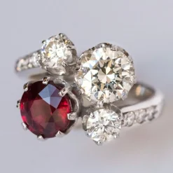 Bague Rubis et Diamants Toi et Moi