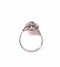 Bague rubis et or blanc