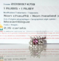 Bague rubis naturel