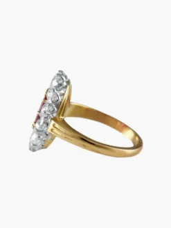 Bague Rubis ovale et Diamants