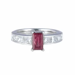 Bague Rubis rectangulaire