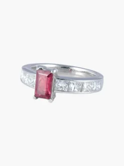 Bague Rubis rectangulaire