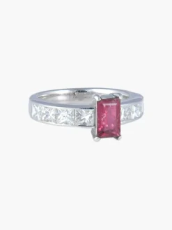 Bague Rubis rectangulaire