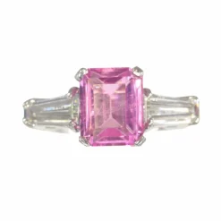 Bague rubélite et diamant