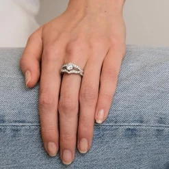 Bague Salomé Or Gris Diamants
